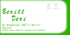 berill deri business card